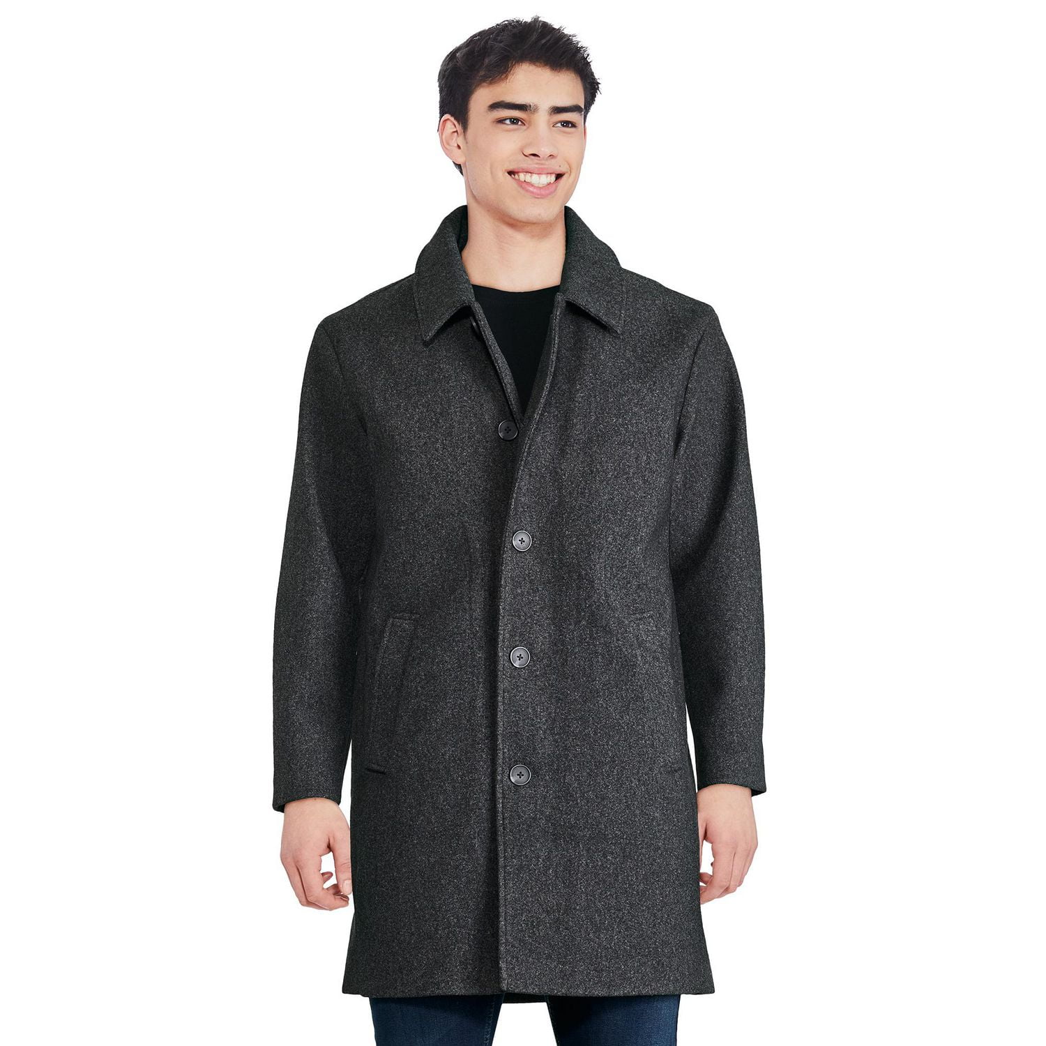 Manteau en simililaine George pour hommes Tailles P-2XL