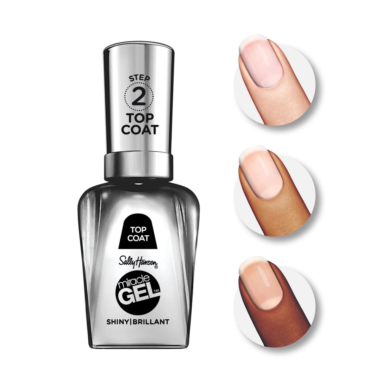 Sally Hansen - Miracle Gel™ Top Coat Activator, 2 Step Gel-like System, No  UV Light Needed, Up to 8 Day of colour & shine, Chip-resistant and  long-wear nail polish 
