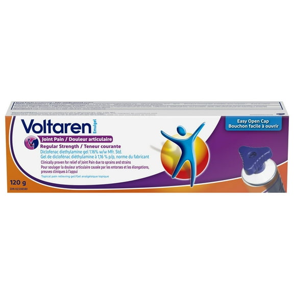 Voltaren Emulgel Regular Strength Joint Pain, Topical Pain Relief Cream, 120g