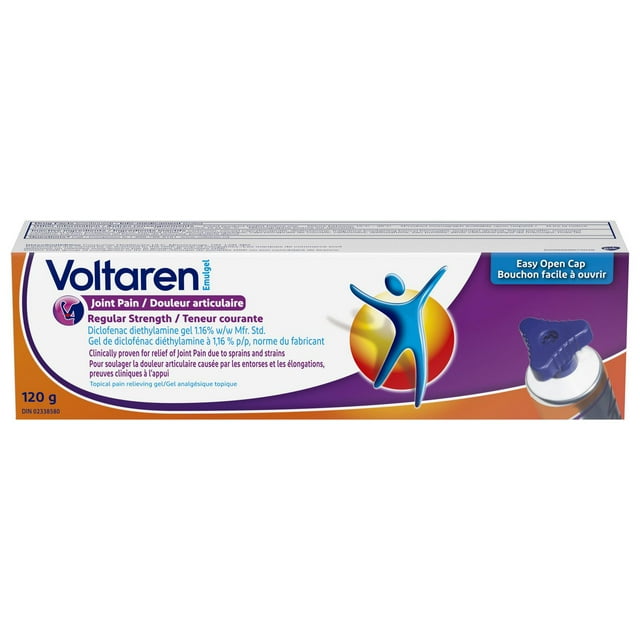 Voltaren Emulgel Regular Strength Joint Pain, Topical Pain Relief Cream, 120g
