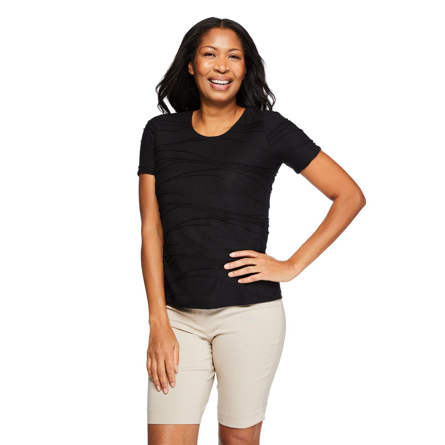 Iyla Women's Short Sleeve Ripple Tee