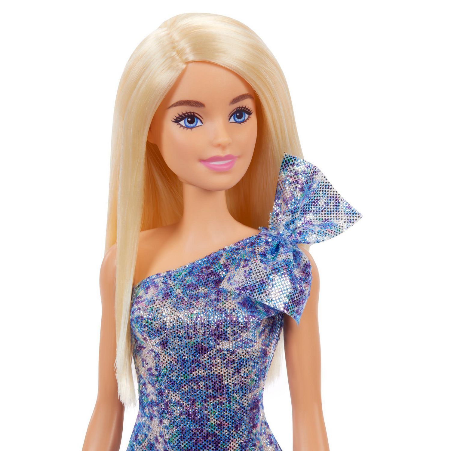Barbie Doll, Blonde, Wearing Shimmery Blue Dress, Silvery Shoes
