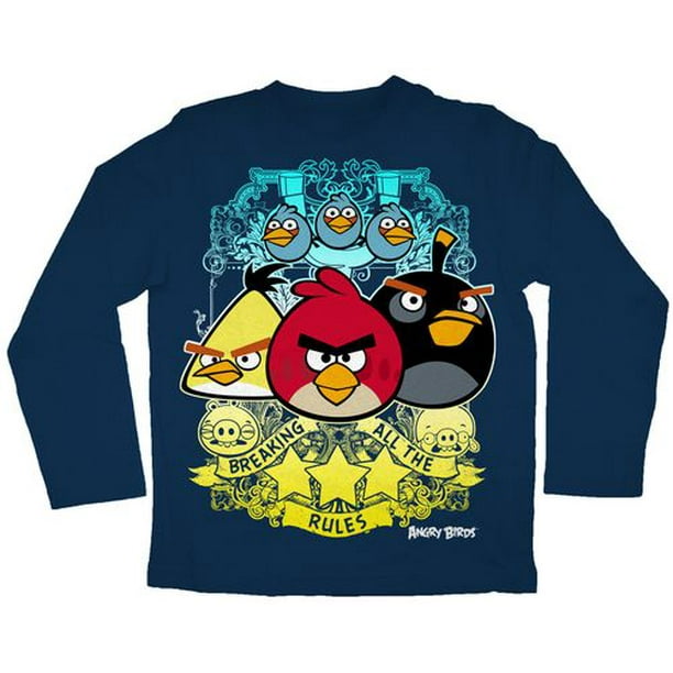 Angry Birds Chemise à Manches Longues pour garçons
