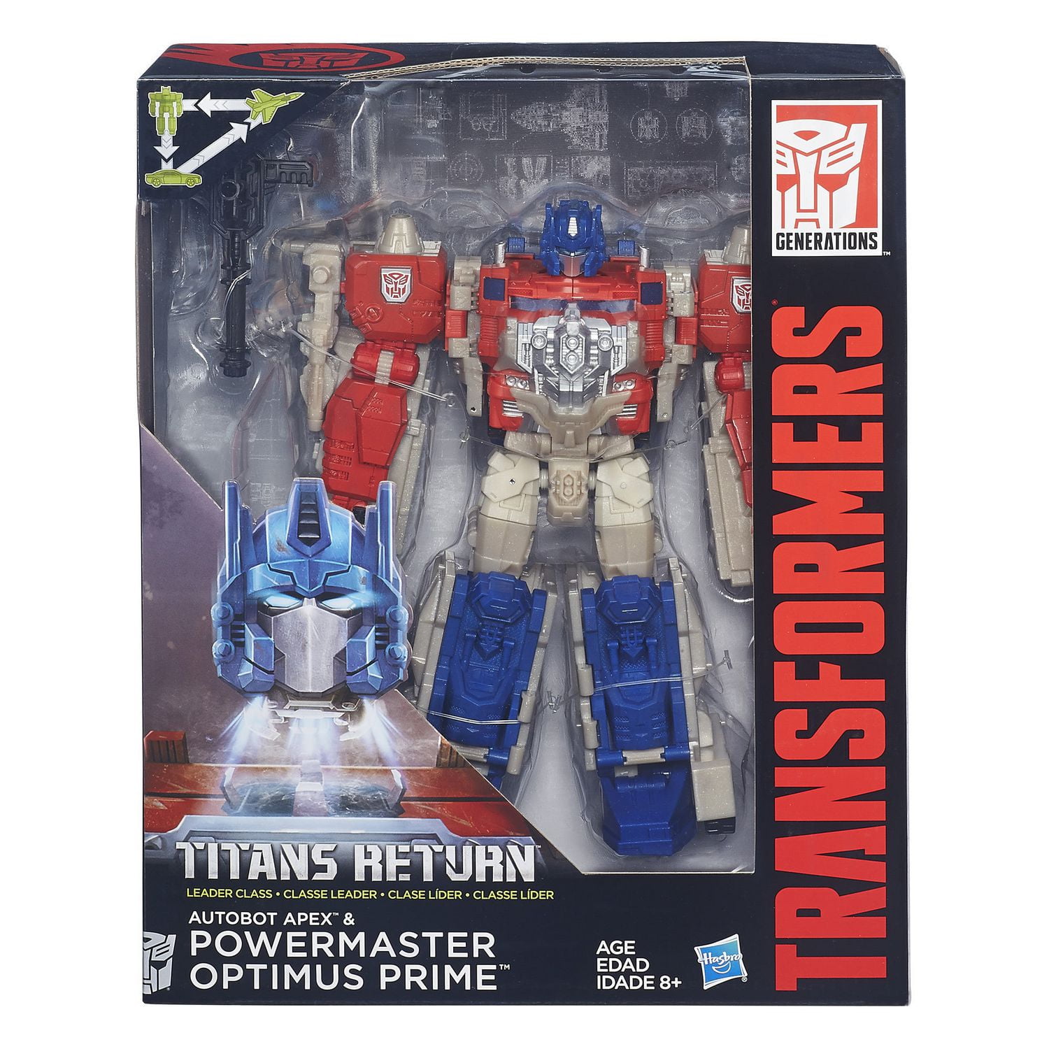 Transformers Generations Titans Return Leader Class Powermaster Optimus  Prime And Autobot Apex Action Figures 