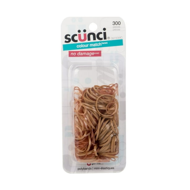 Paquet de 300 bandes élastiques Scünci – blond 300 pièces