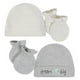 Gerber® Bébé neutre Ensemble de 2 mitaines et 2 bonnets biologiques - Gris – image 1 sur 3