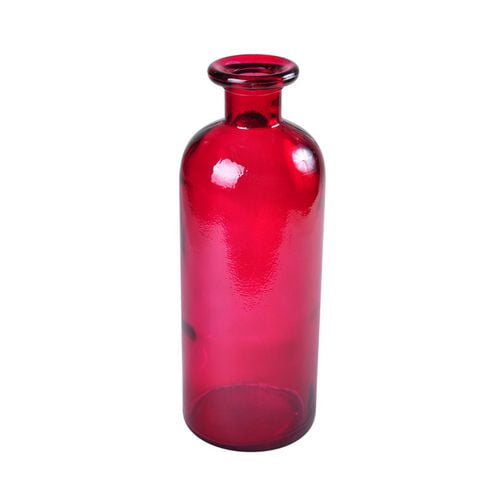 Grande bouteille en verre rouge