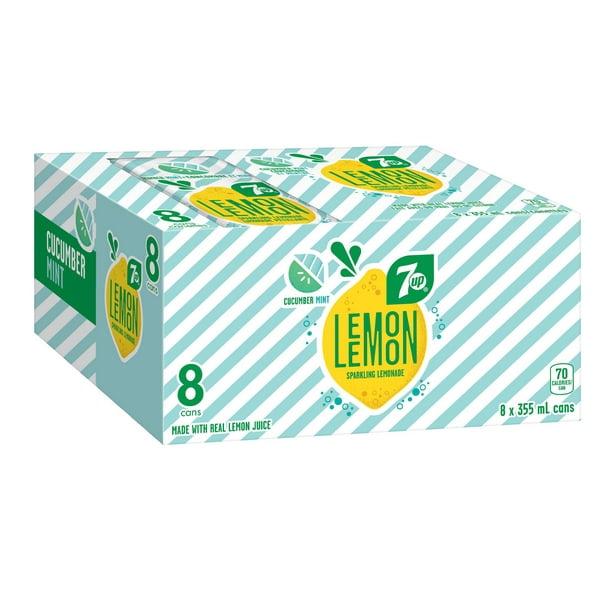 7UP Lemon Lemon Concombre et Menthe 8x355mL