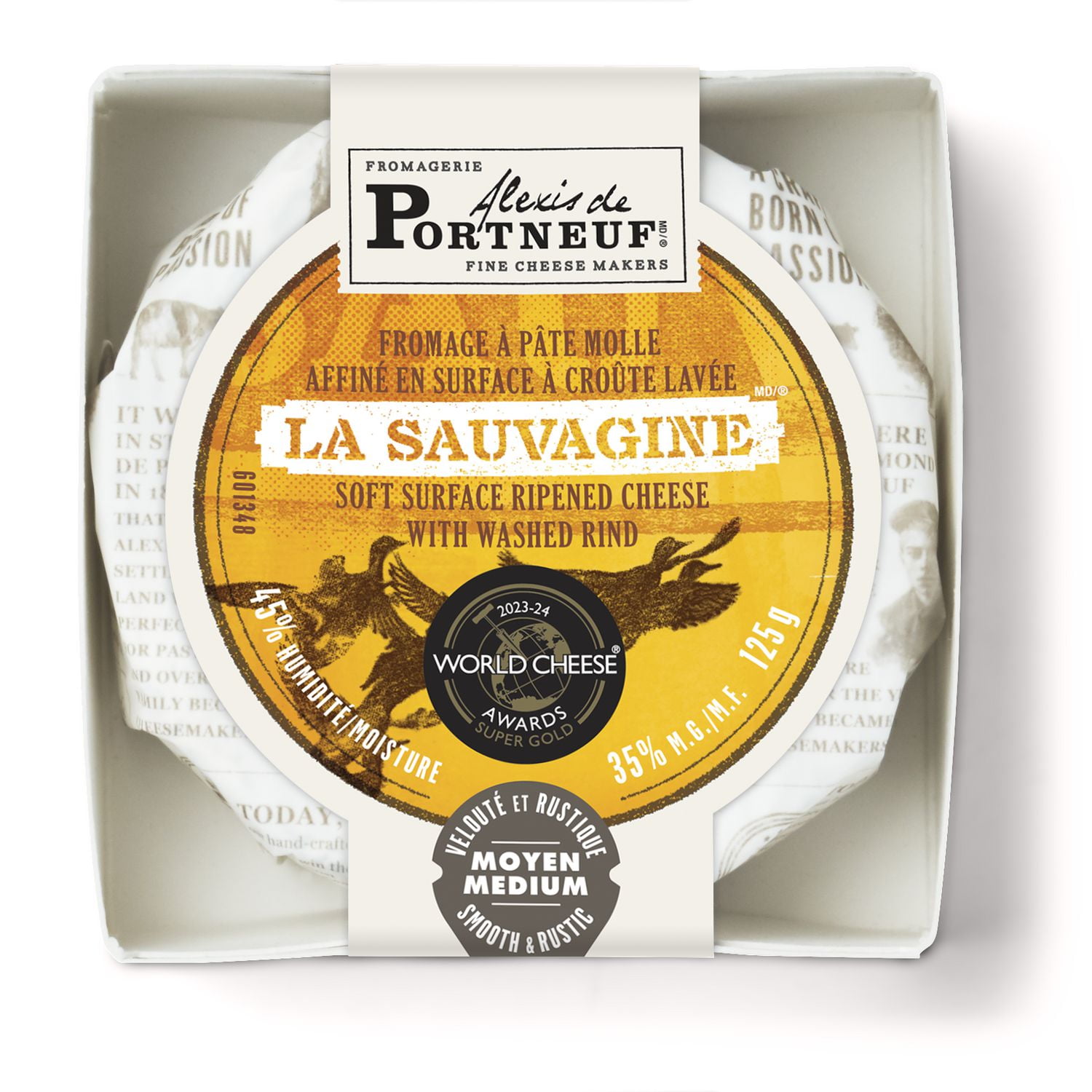 Alexis de Portneuf La Sauvagine Cheese, 125 g
