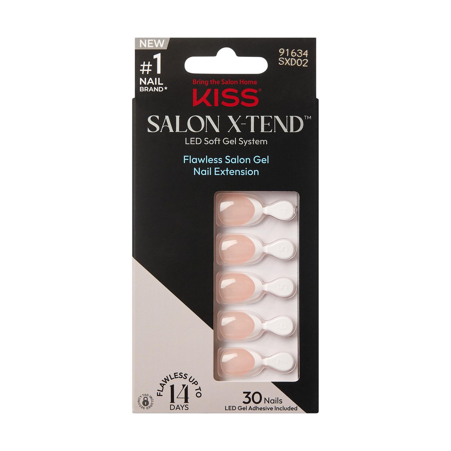 KISS Salon X-tend LED Soft Gel System Decorated Nails, Nonsense