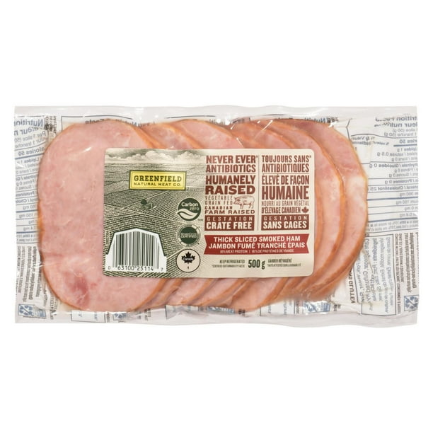 Greenfield Natural Meat Co Thick Sliced Smoked Ham Walmart.ca