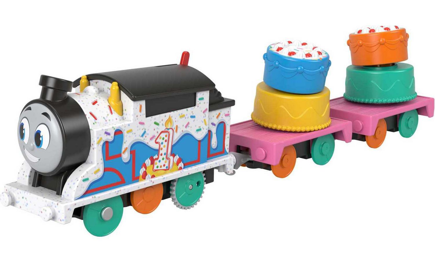 Thomas & Friends Wobbly Cake Thomas Motorized Toy Train Engine & Cargo