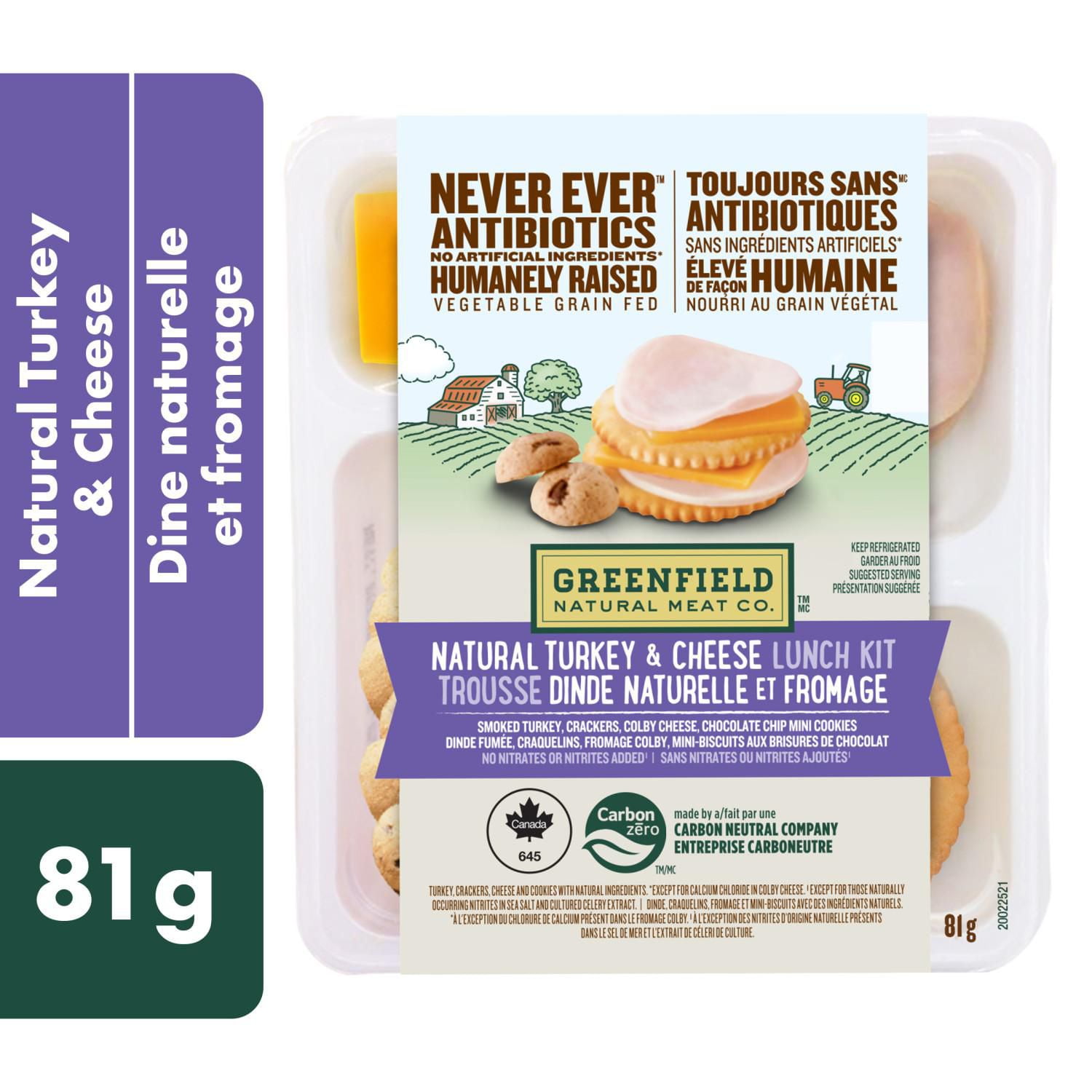 Trousse-collation fromage et dinde naturelle Greenfield Natural Meat Co 81 g