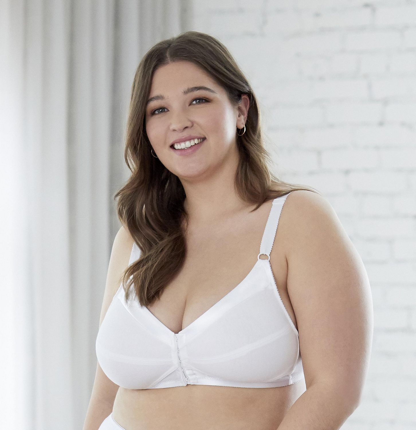 Bestform 9706770 Comfortable Unlined Wireless Cotton Bra with Front  Closure, Sizes 36B-42D 