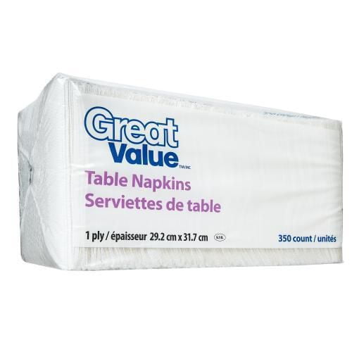 Great Value 350 ct napkins Walmart.ca