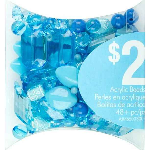 Assortiment de perles Cousin en acrylique bleu pâle