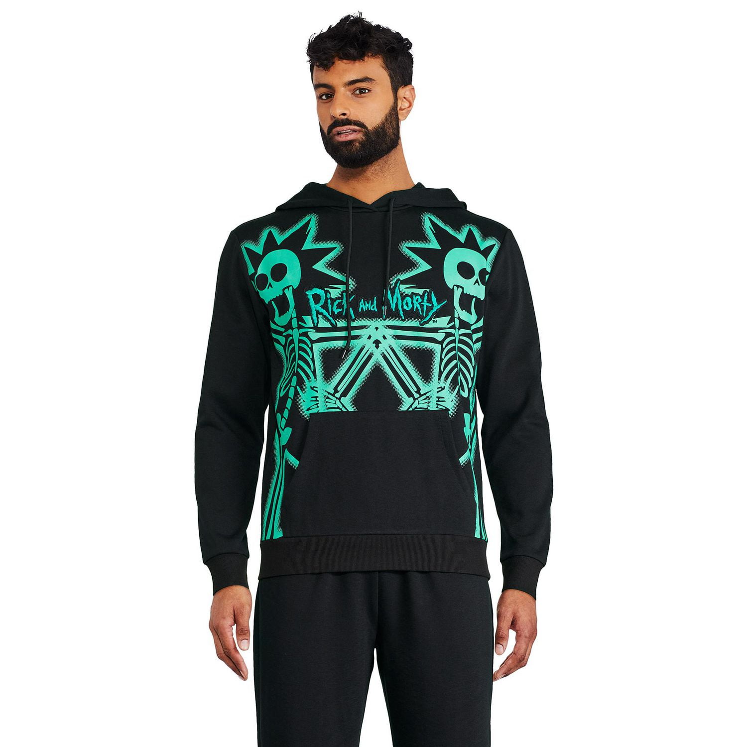 Haut à capuchon en molleton Rick et Morty pour hommes