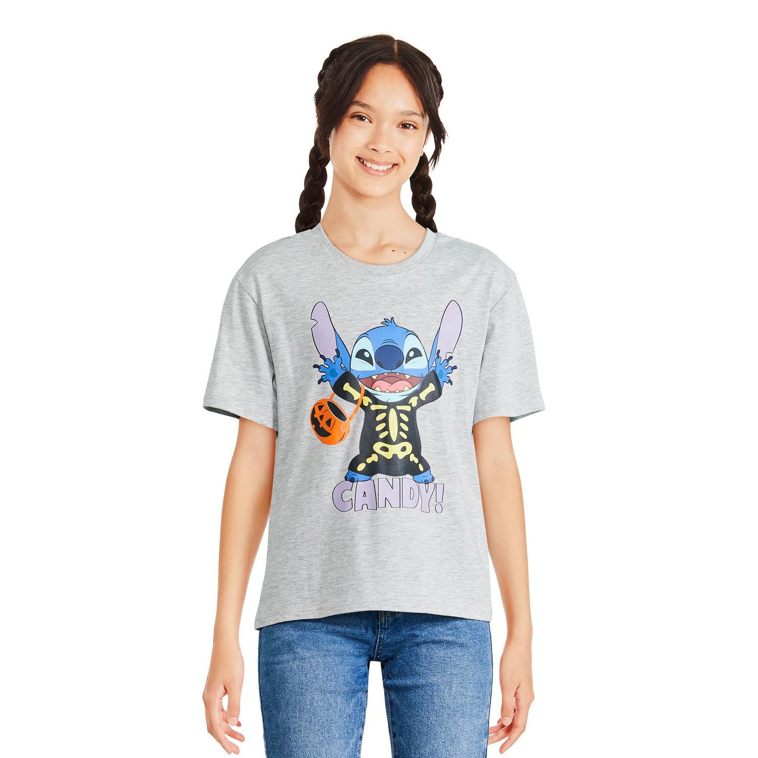 T-shirt à manches courtes Stitch Disney pour filles