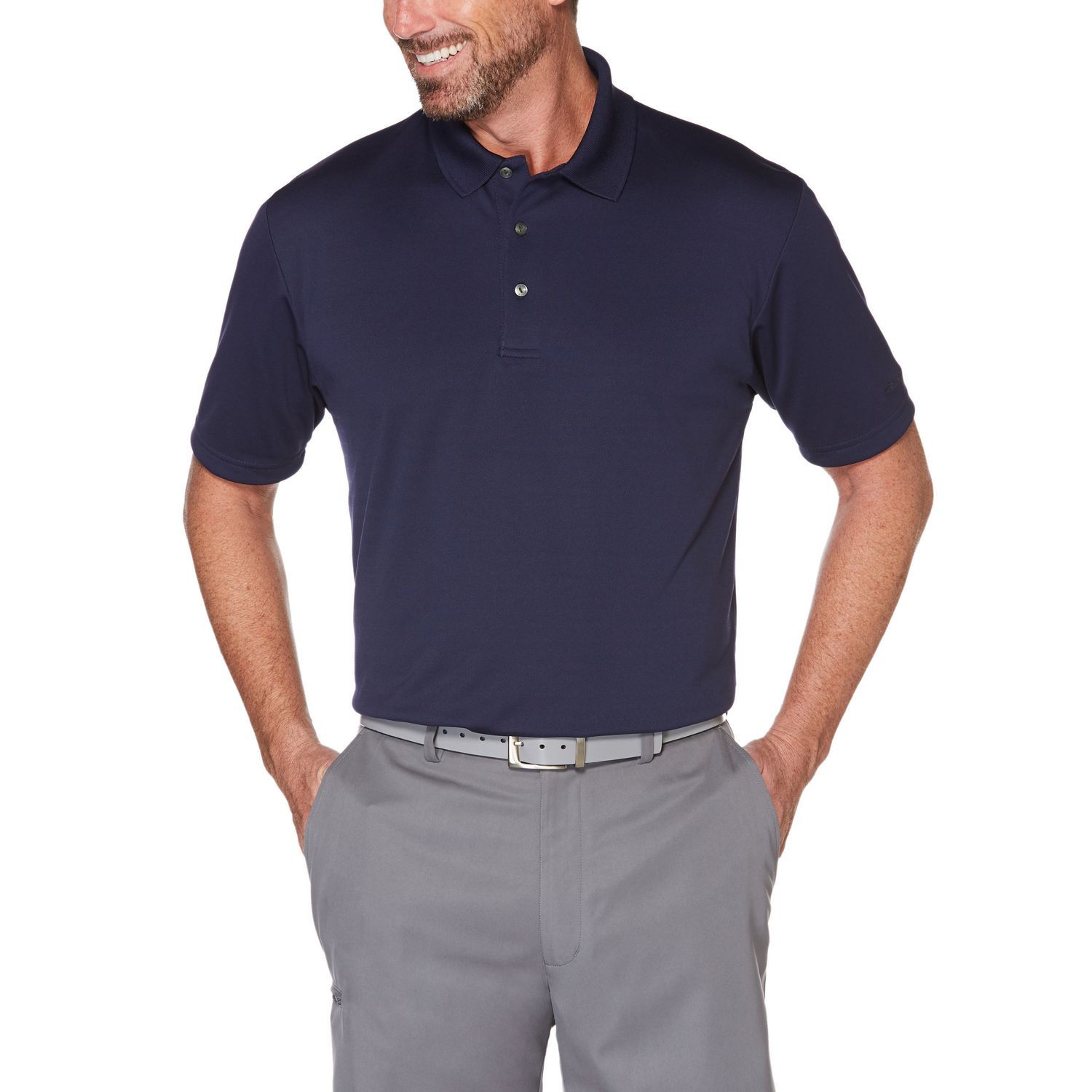 Ben Hogan Men's Performance Solid Ventilated short Sleeve Polo Shirt ...