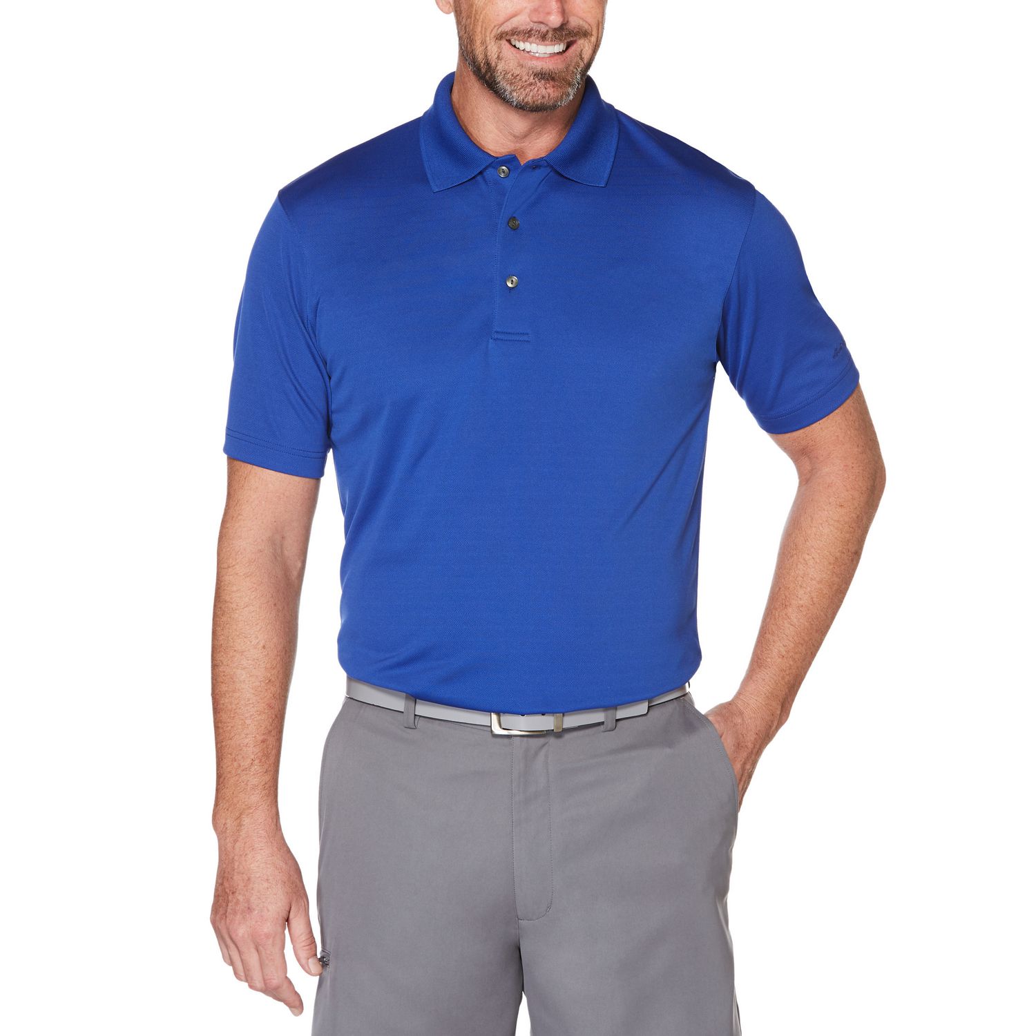 Ben Hogan Men's Performance Solid Ventilated short Sleeve Polo Shirt ...