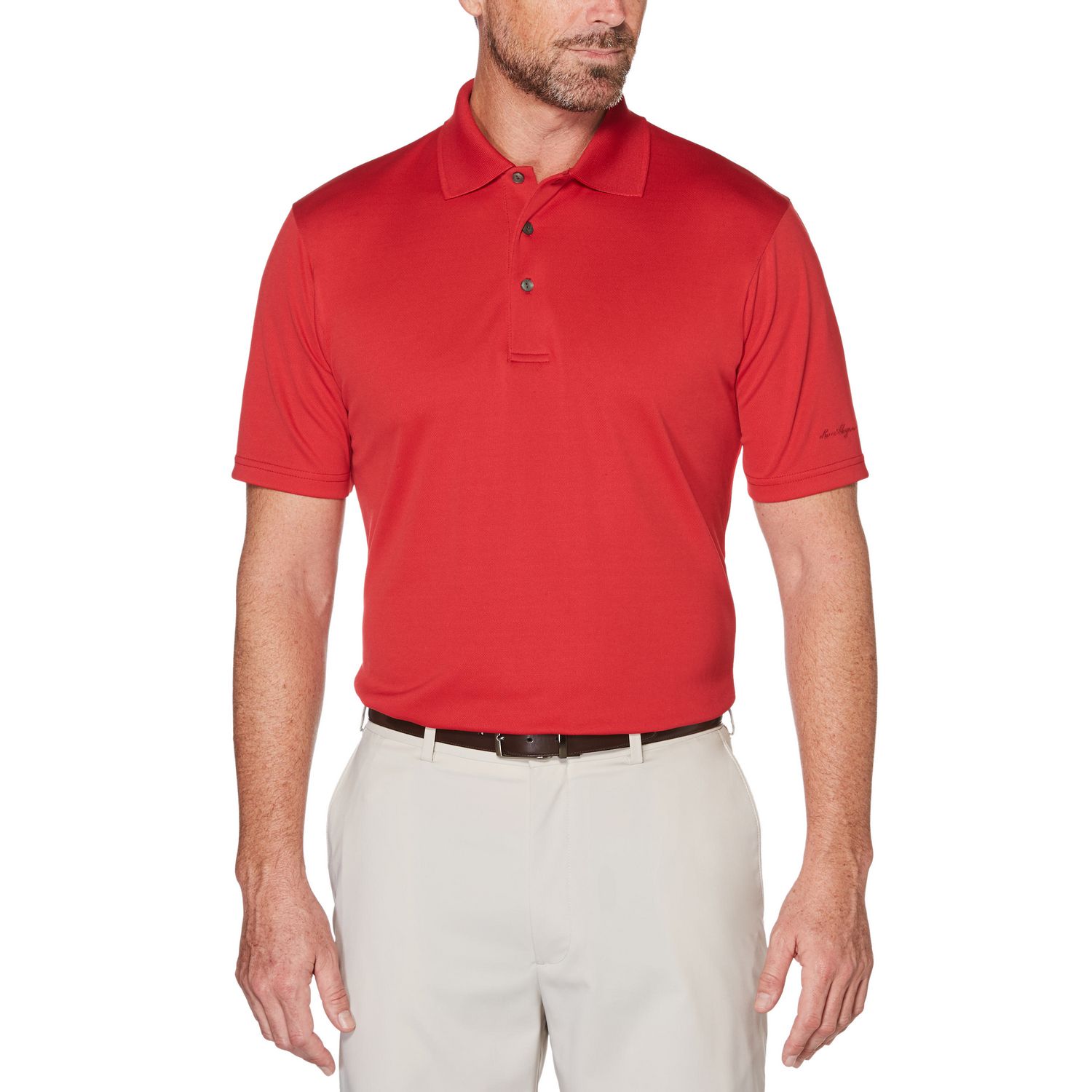 Ben Hogan Men's Performance Solid Ventilated short Sleeve Polo Shirt ...