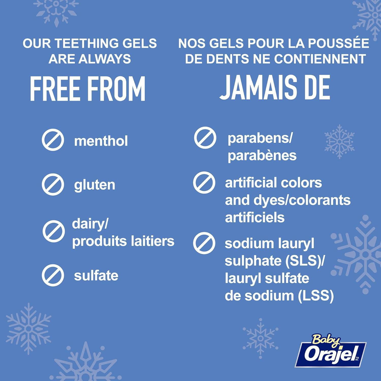 Baby Orajel gels rafraîchissants pour la poussée de dents Emballage Jumelé, Jour & pour la nuit