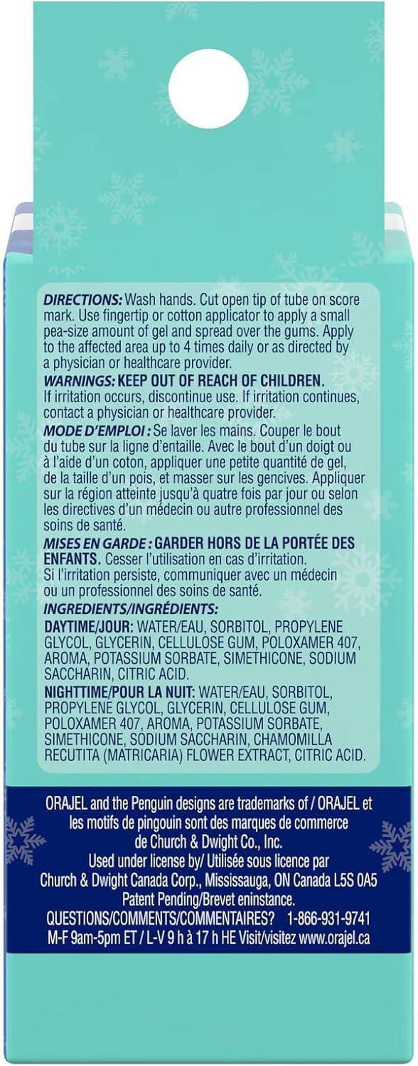 Baby Orajel gels rafraîchissants pour la poussée de dents Emballage Jumelé, Jour & pour la nuit