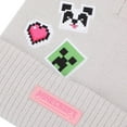 thumbnail image 4 of Minecraft Pink Pom-Pom Beanie Hat And Gloves Set, 4 of 6