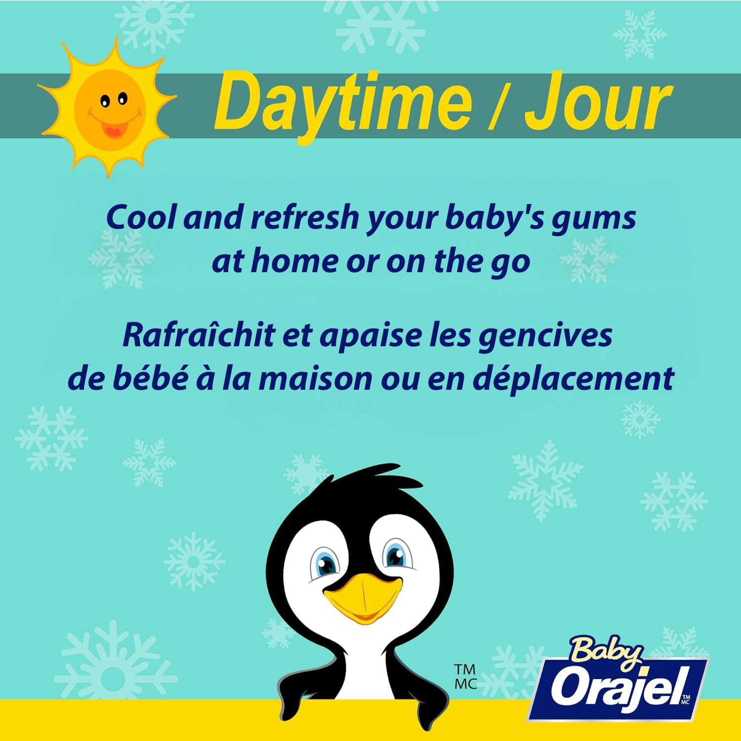 Baby Orajel gels rafraîchissants pour la poussée de dents Emballage Jumelé, Jour & pour la nuit