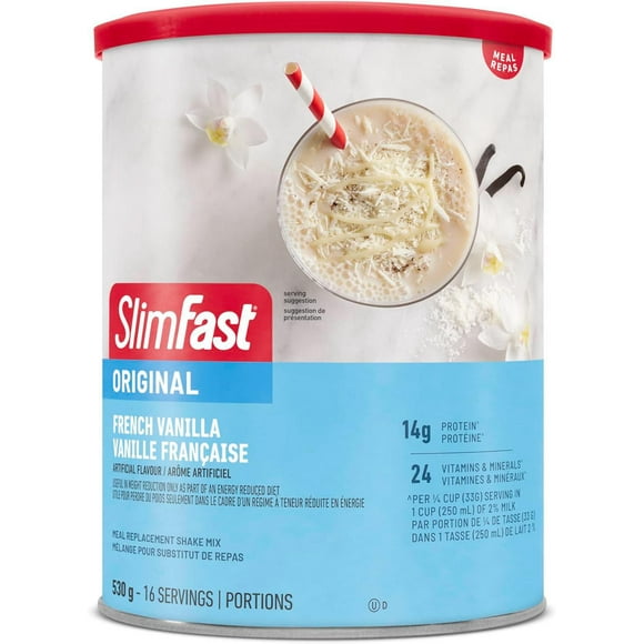 Mélange pour substitut de repas à la vanille française de SlimFast 530g