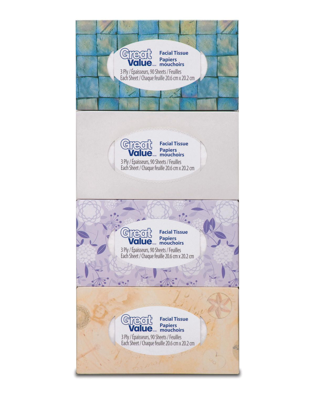 Great Value 3 ply facial tissues Walmart Canada