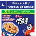 thumbnail image 1 of Kellogg's Frosted Flakes, Cereal In A Cup, 55g x4, 1 of 4