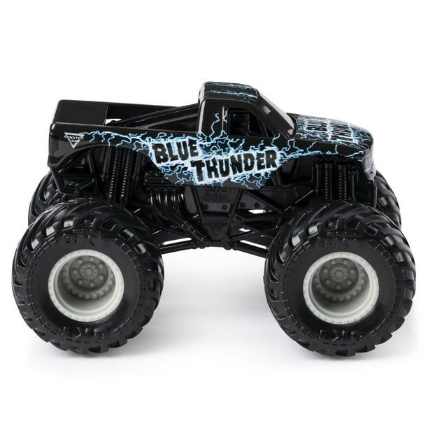Monster Jam, Official Blue Thunder Monster Truck, Die-Cast Vehicle, 1:24  Scale 