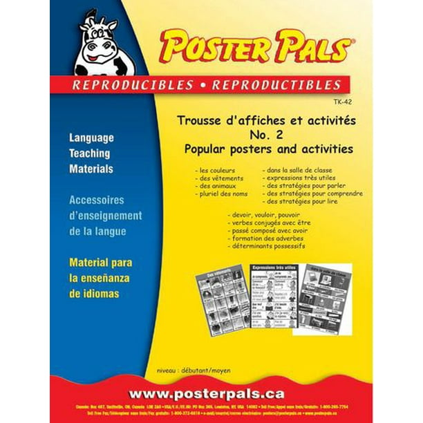 Trousse d’affiches et activités Poster Pals pour la salle de classe de FLS/français - No 2