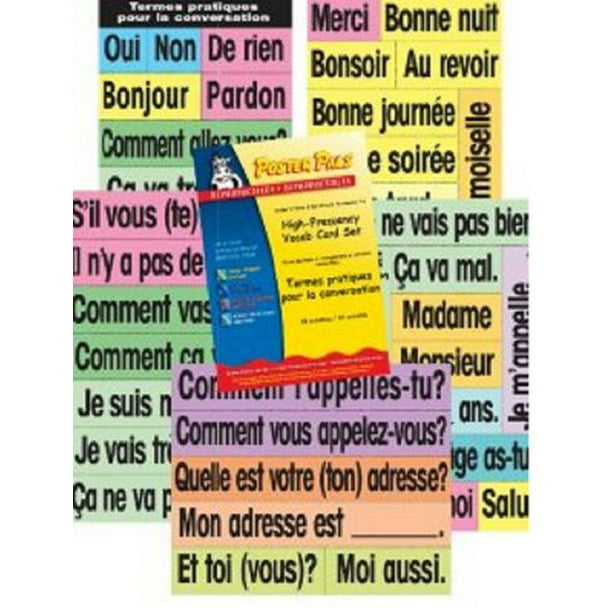 Ens. de cartes sur les termes pratiques pour la conversation pratique en français