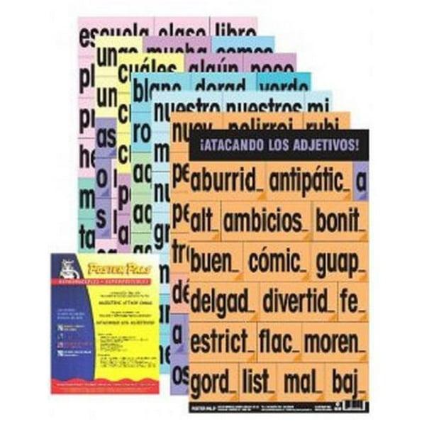 Ens. cartes de vocabulaire en Espagnol Adjectif de Poster Pals