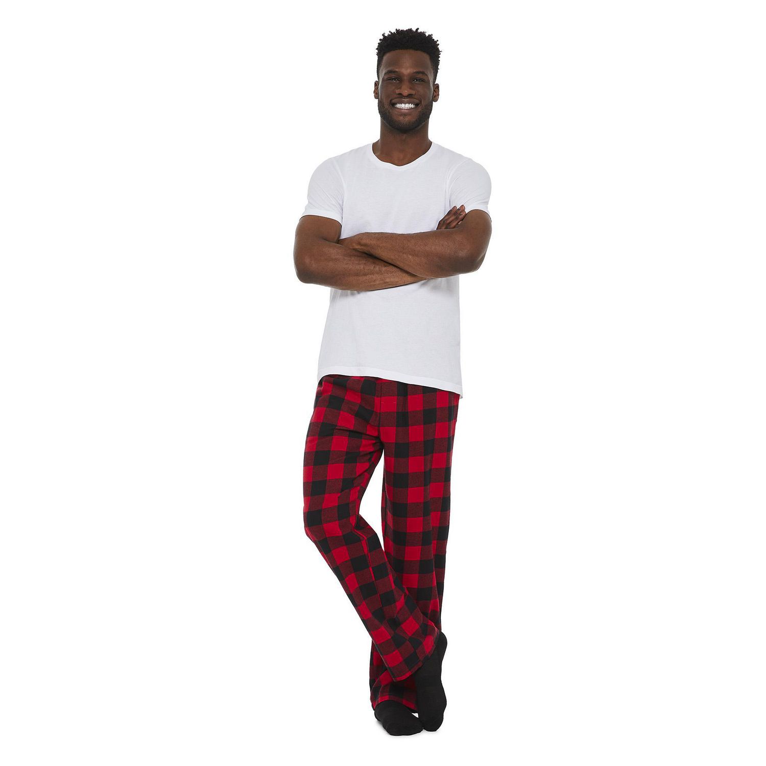 Mens red plaid sales flannel pajama pants