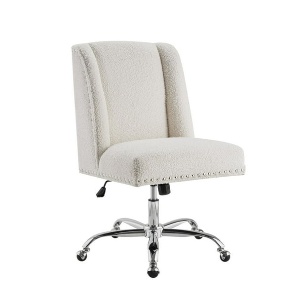 TATE Chaise de bureau blanc H 82 x Larg. 49 x P 57 cm