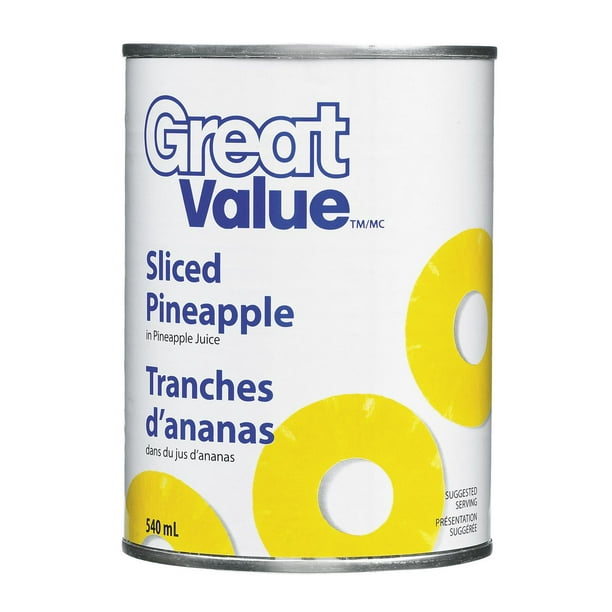 Ananas en tranches Great Value 540 ml