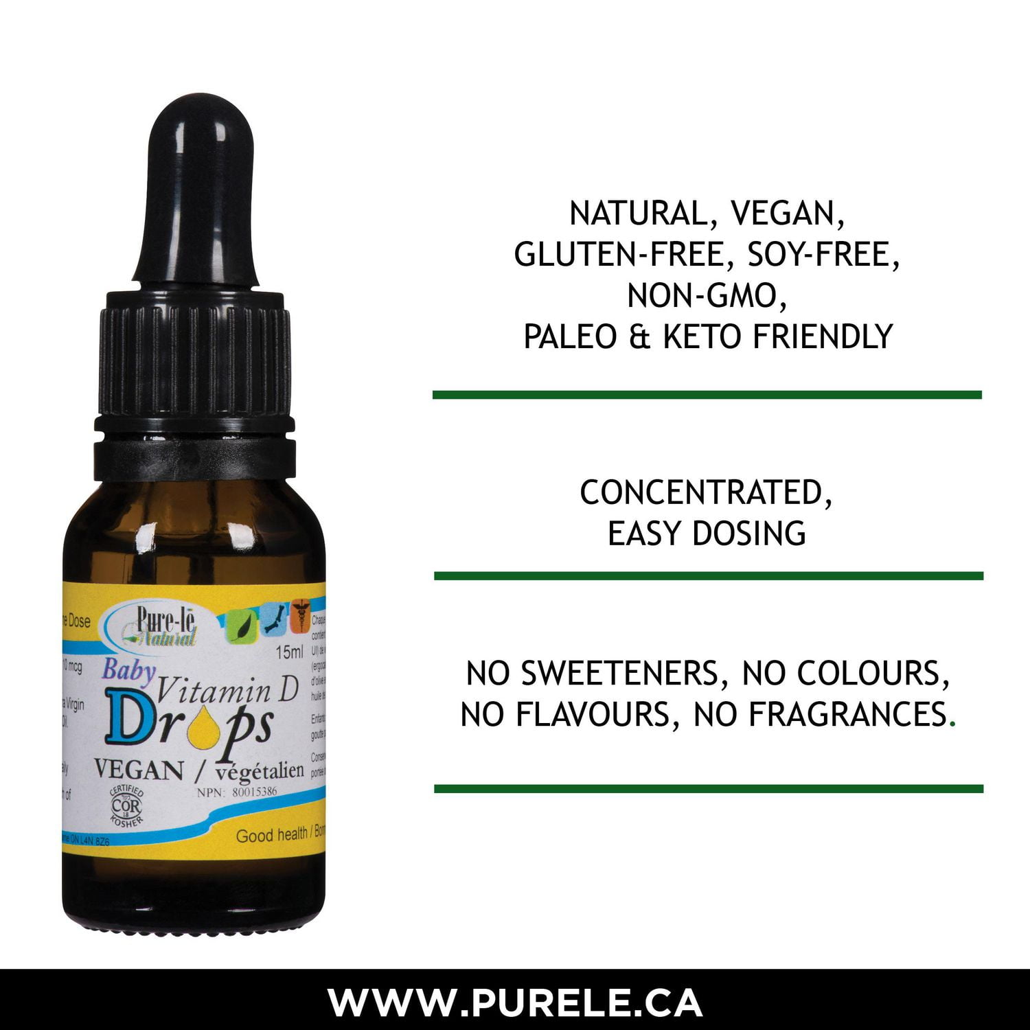 Pure-lē Natural Baby Vegan Vitamin D2  Drops