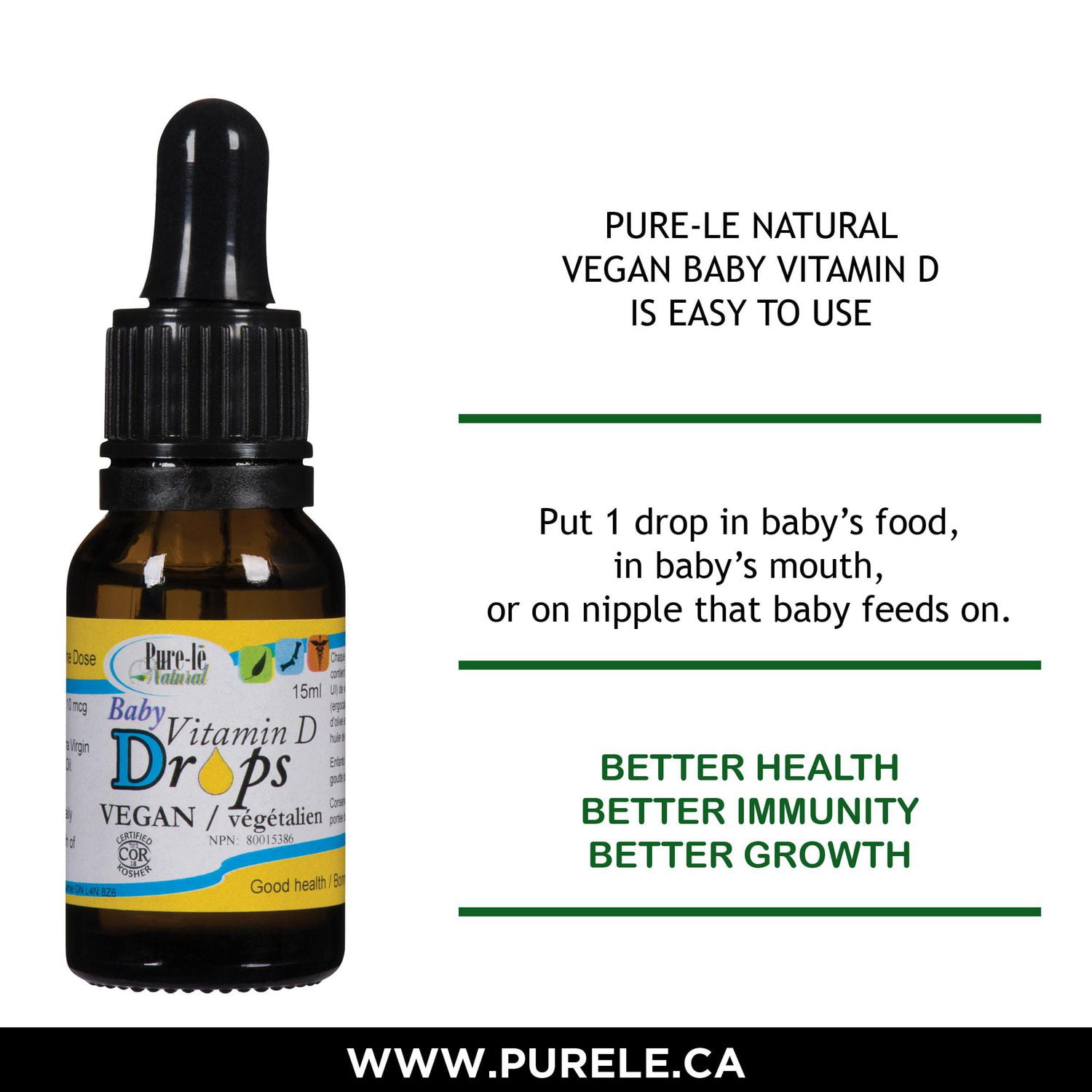 Pure-lē Natural Baby Vegan Vitamin D2  Drops