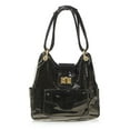 thumbnail image 1 of Della Leather Tote Patent Black Ryan, 1 of 4