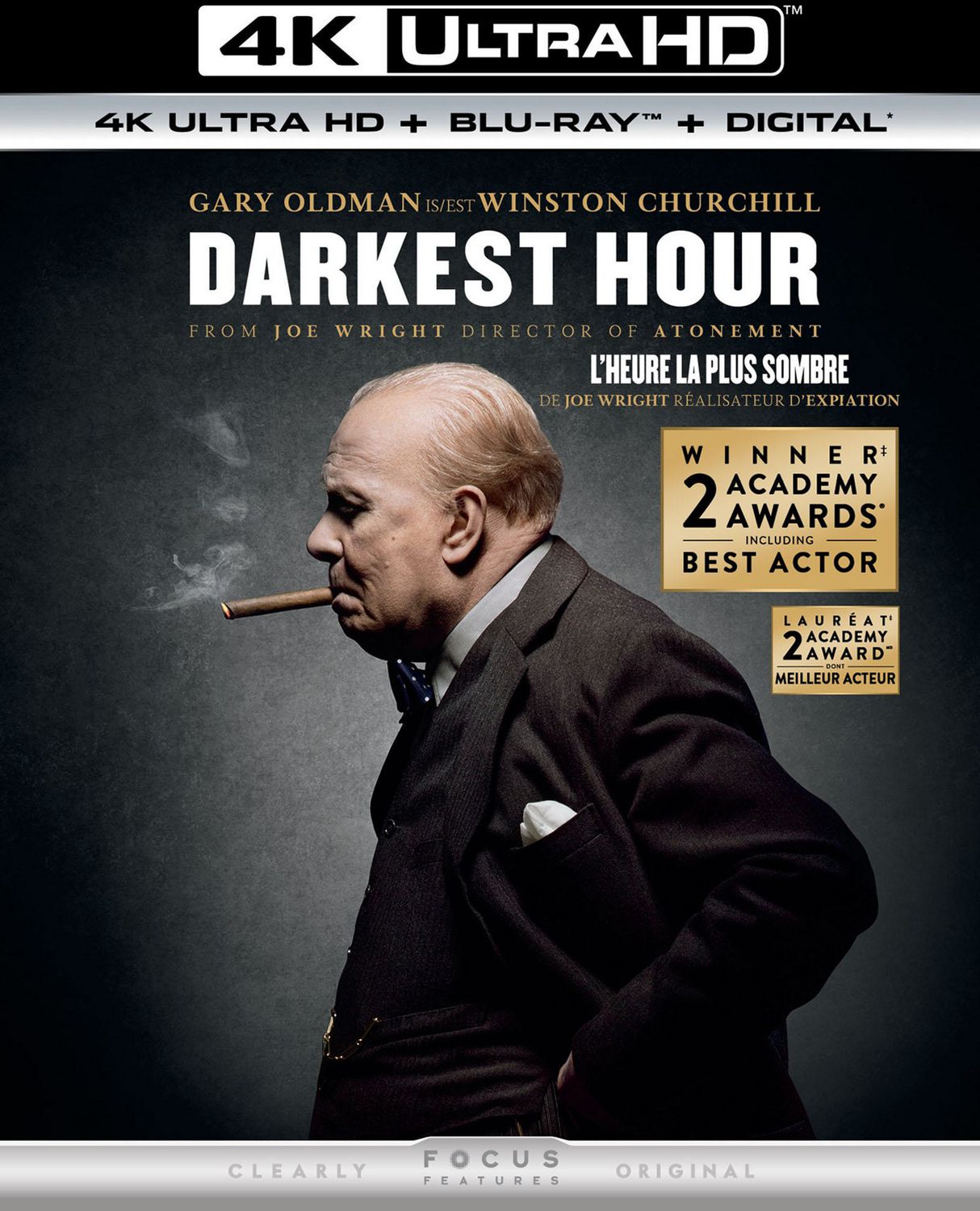 L'Heure La Plus Sombre (4K Ultra HD + Blu-ray + Numérique) (Bilingue)