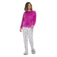 thumbnail image 1 of George Women's Texture Plush Pajamas 2-Piece Set, 1 of 6