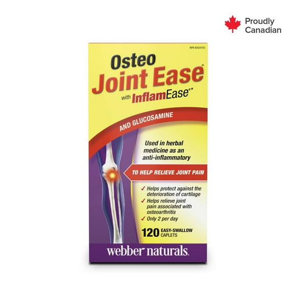 Webber Naturals® Osteo Joint Ease™ with InflamEase™ and Glucosamine, 120 Easy Swallow caplets