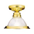 thumbnail image 1 of Home Basics Polished Brass Semi-Flush Mount, 1 of 1