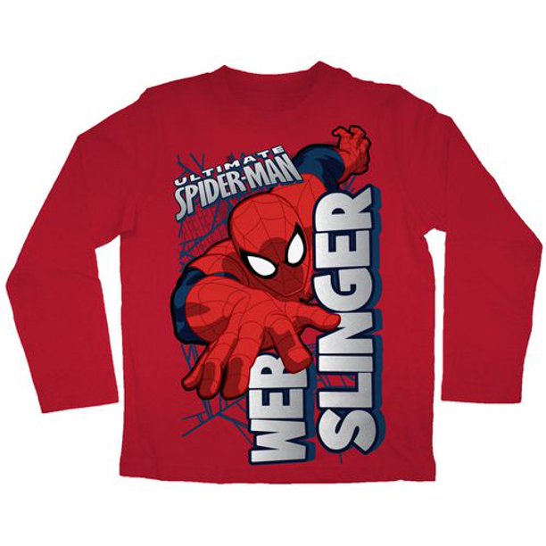 Spiderman Chemise à Manches Longues pour garçons