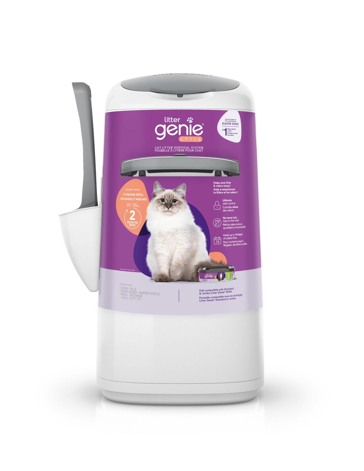 Litter Genie poubelle à litière pour chat - Domaine Animal