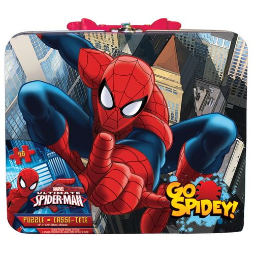 Casse-tête Spider-man de 48 morceaux dans une boîte à lunch métallique