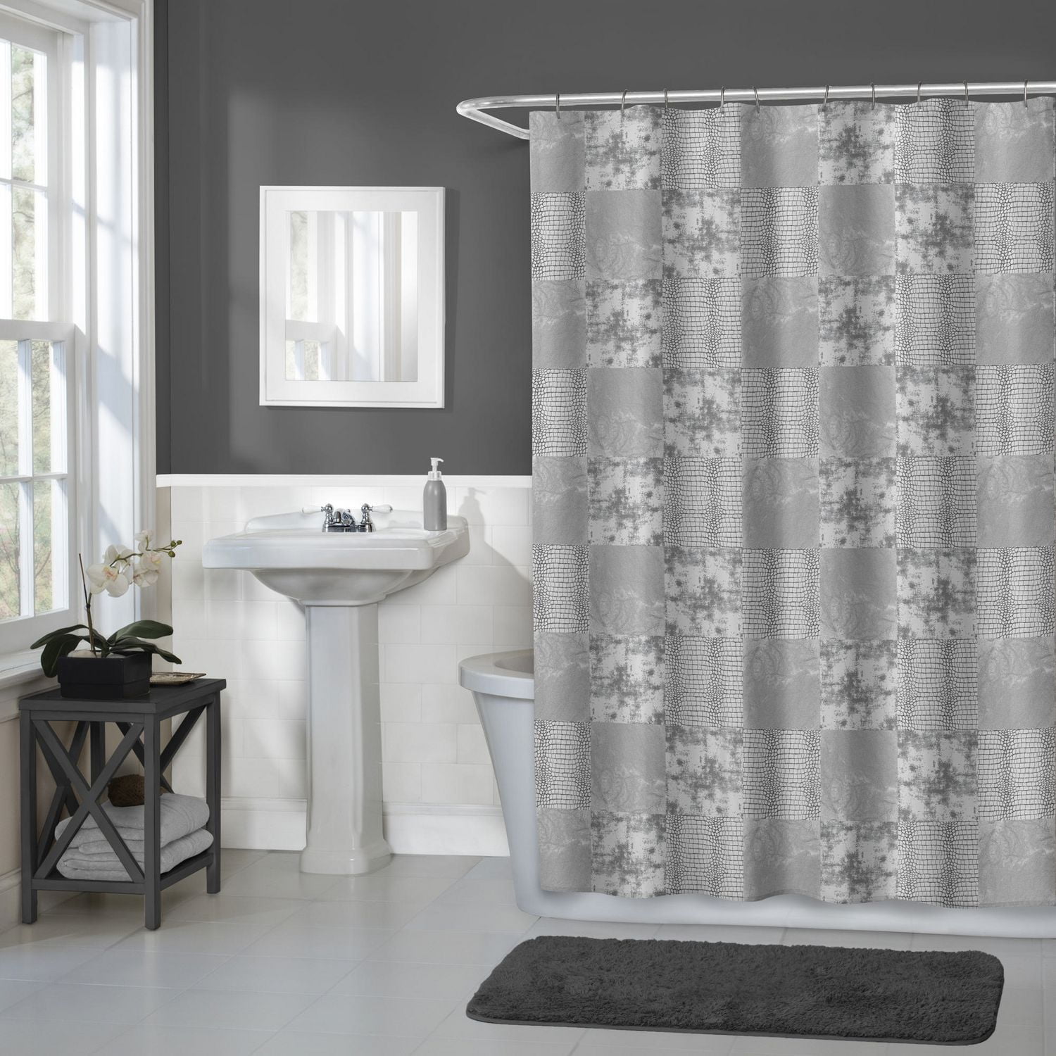 hometrends Home Trends Wildy Fabric Shower Curtain, 70 Inches X 72